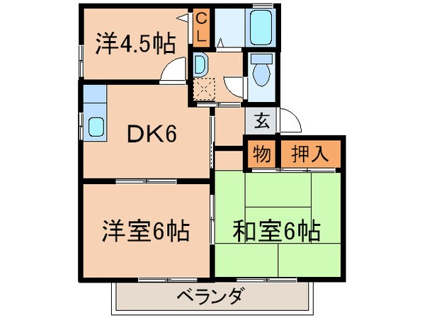 リバーサイドディアス　Ａの物件間取画像